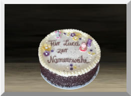 Nougat Torte zur Namensweihe